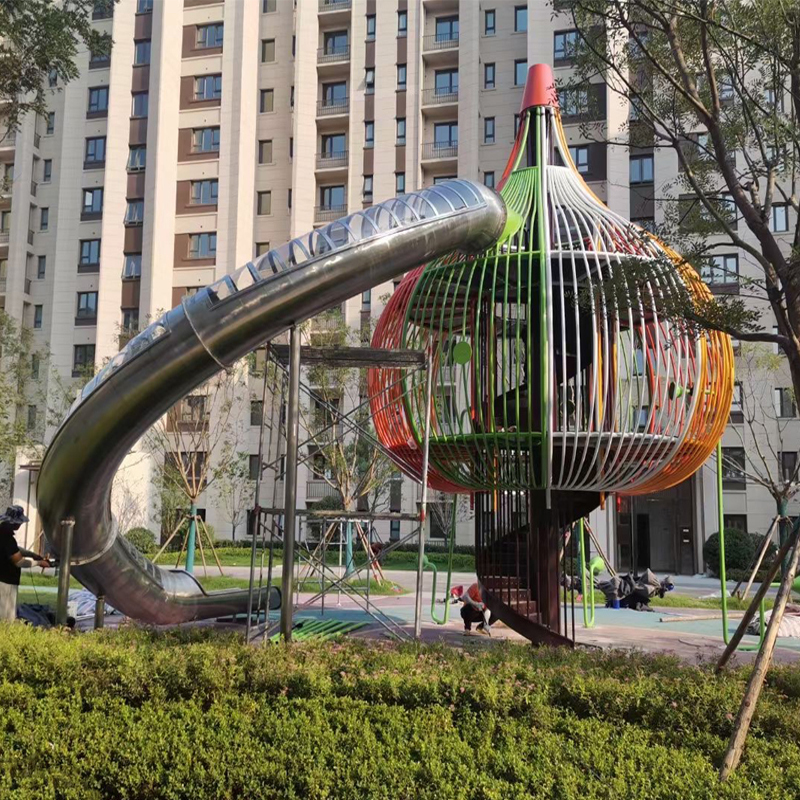 不锈钢滑梯-社区滑梯