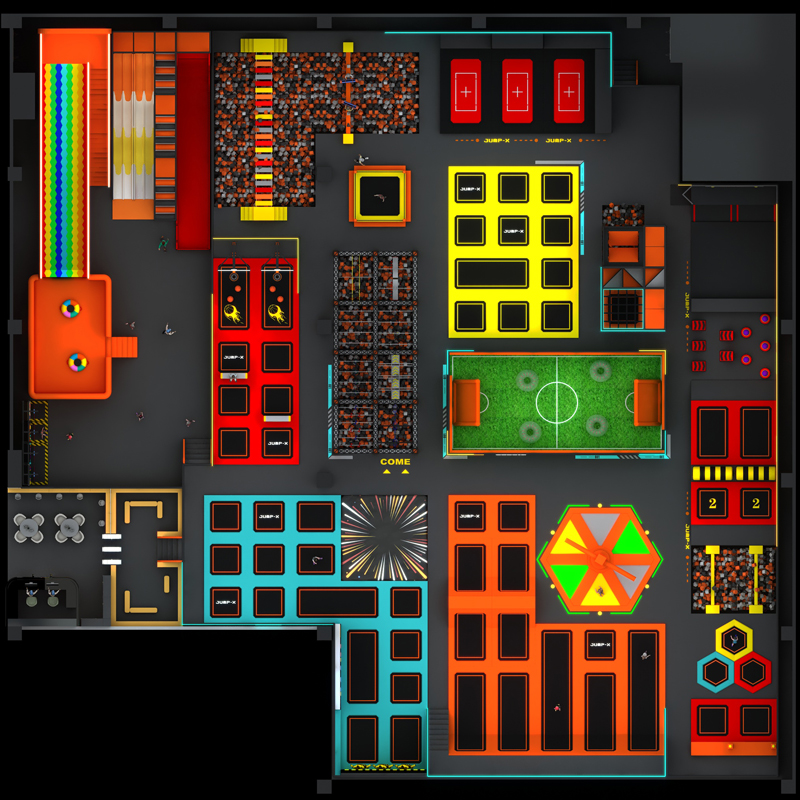蹦床公园-1800平