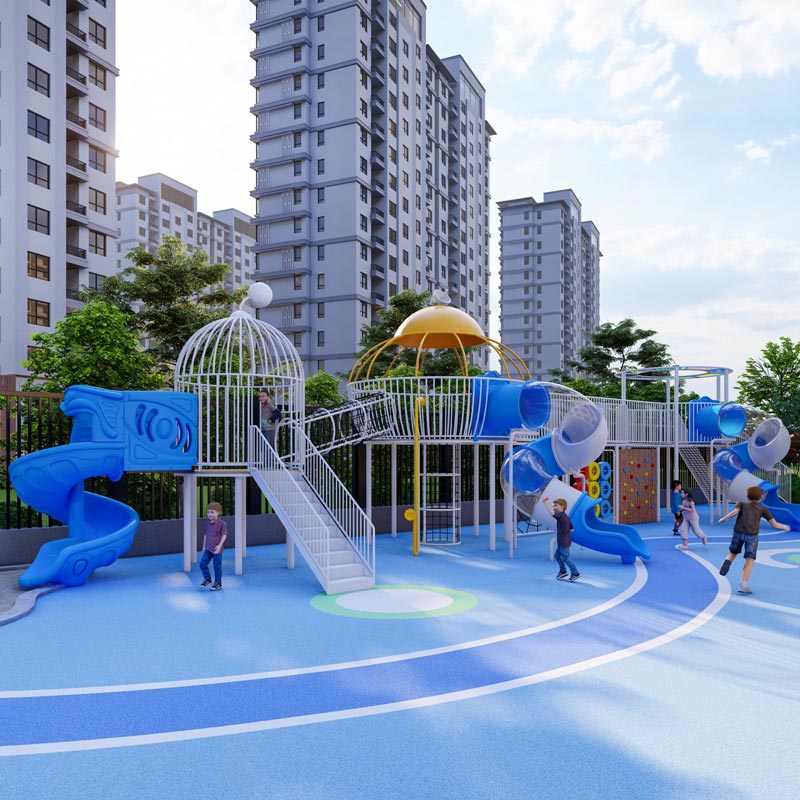 小区攀爬滑梯组合-非标定制
